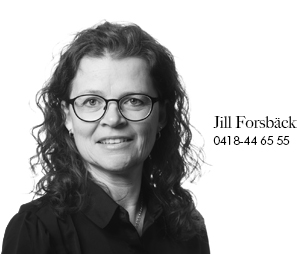 Jill Forsbäck, 0418 44 65 55
